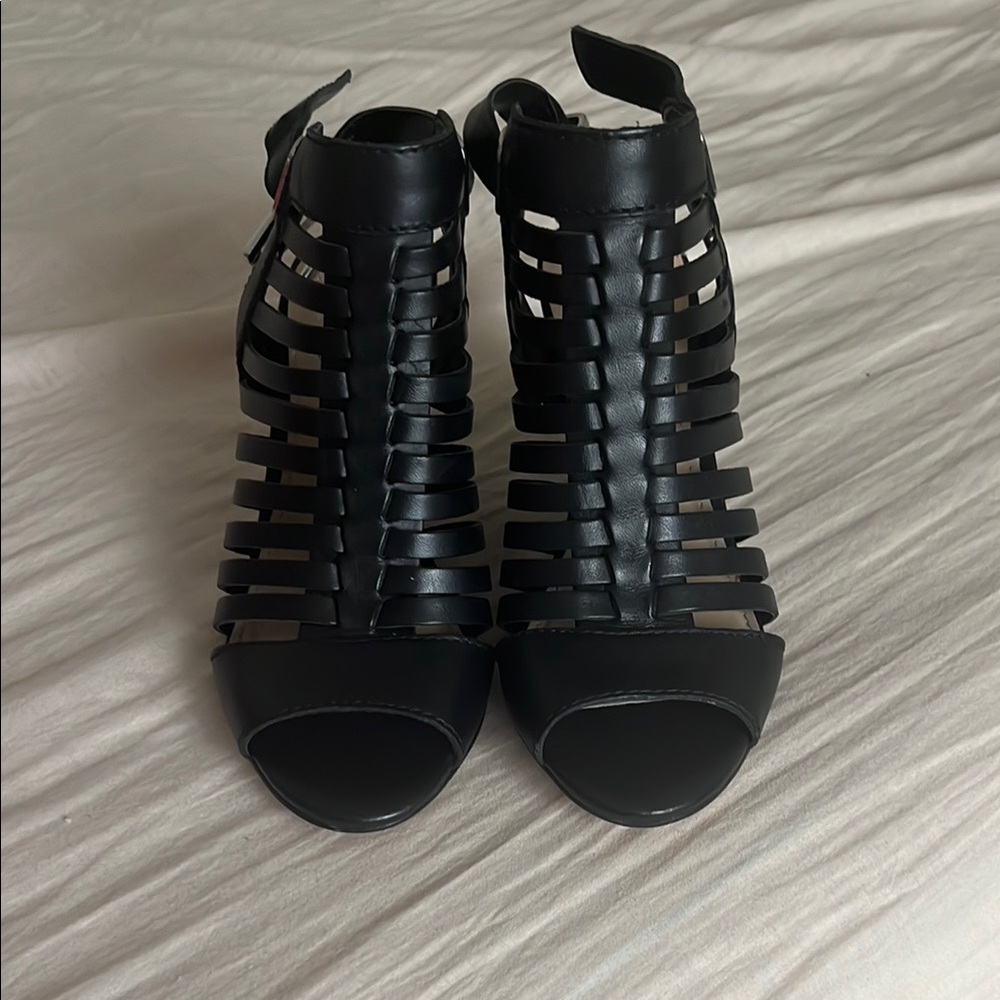 Vince Camuto Black Strappy Heels - New. Never worn.